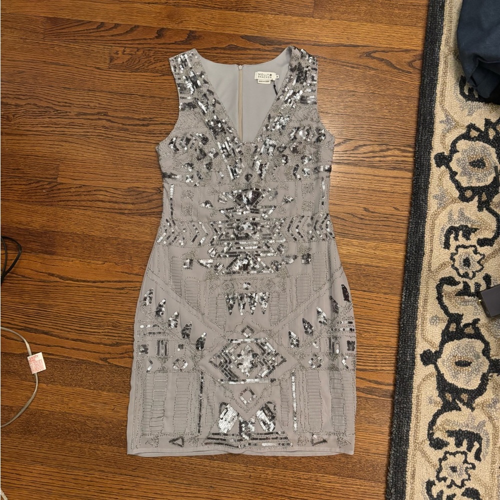 Molly Bracken Gray Sequin Dress